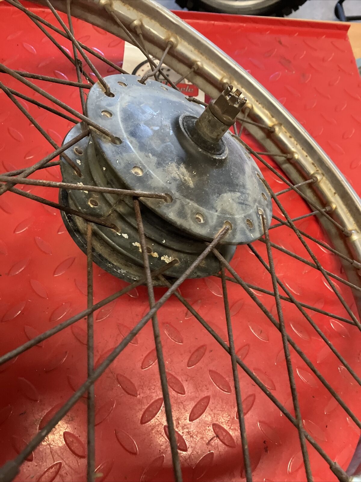 Honda XR100 1981 front wheel and brake panel