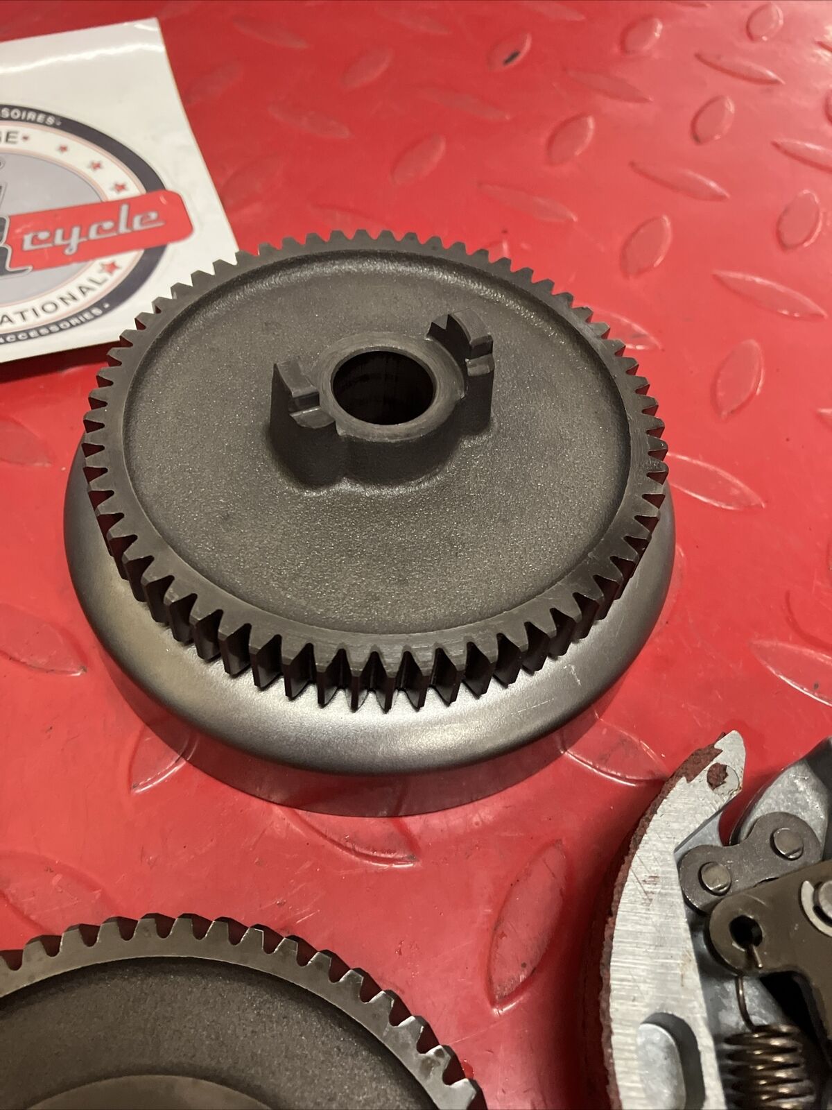 Yamaha MJ50 1982 Towny Clutch assembly carrier primary drive driven gear basket