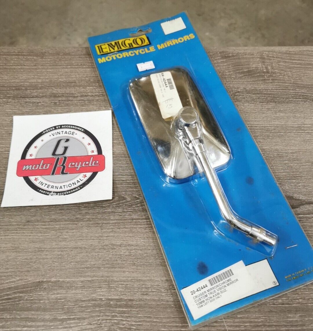 NOS EMIGO CRUISER MIRROR 10 MM CUSTOM TRUE VISION 20-42444 J22