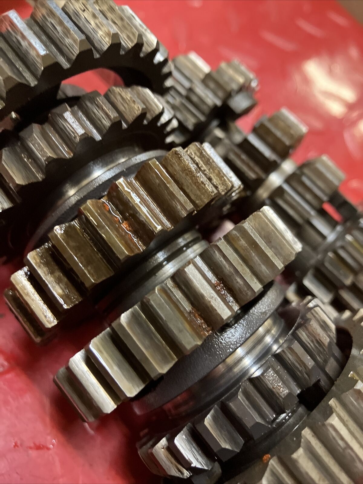 Suzuki RM125 1985 transmission mainshaft counterhsaft main counter shaft gear 2