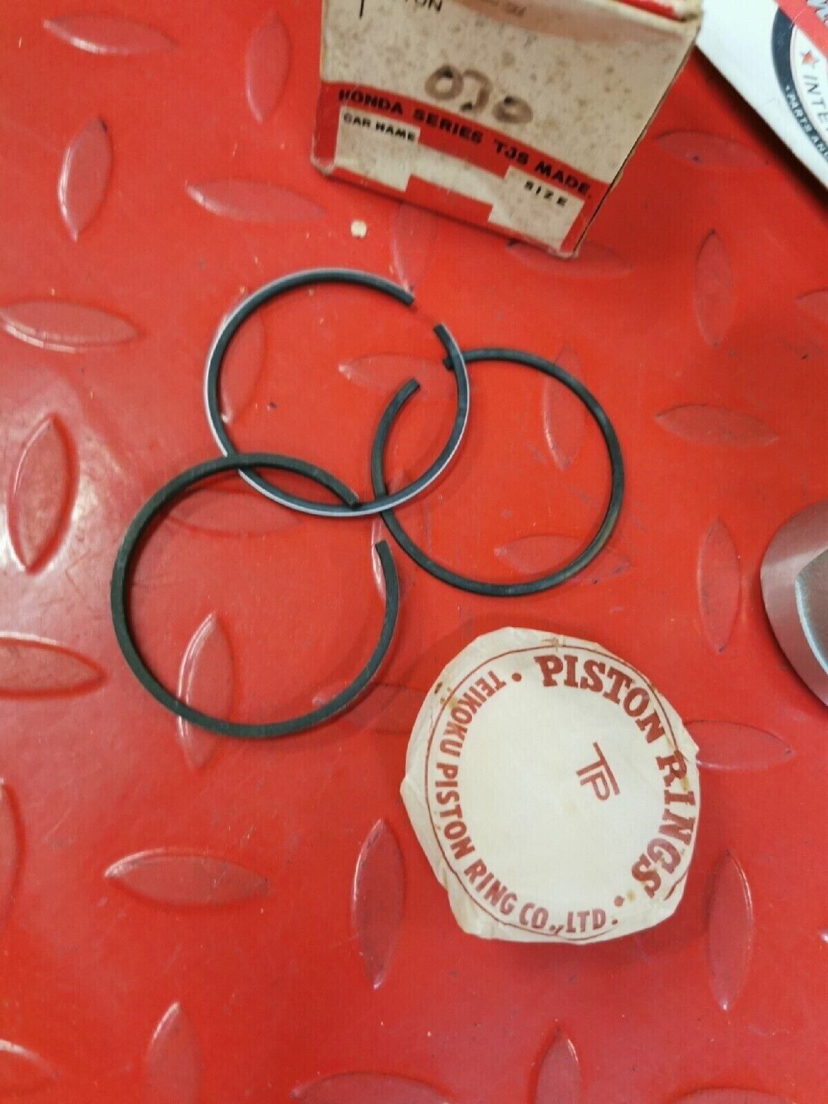 NOS HONDA C200 PISTON 1.00 KIT 13105-030-010 13105-030-000 H40