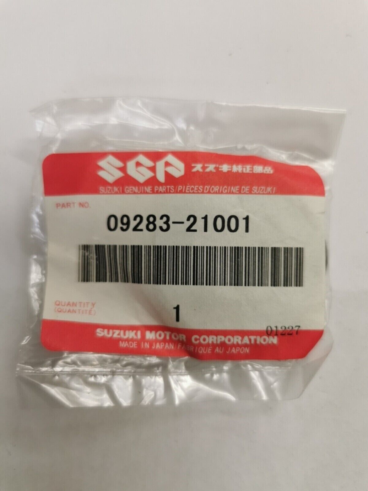 NOS SUZUKI DRIVE SHAFT OIL SEAL 09283-21001 S29