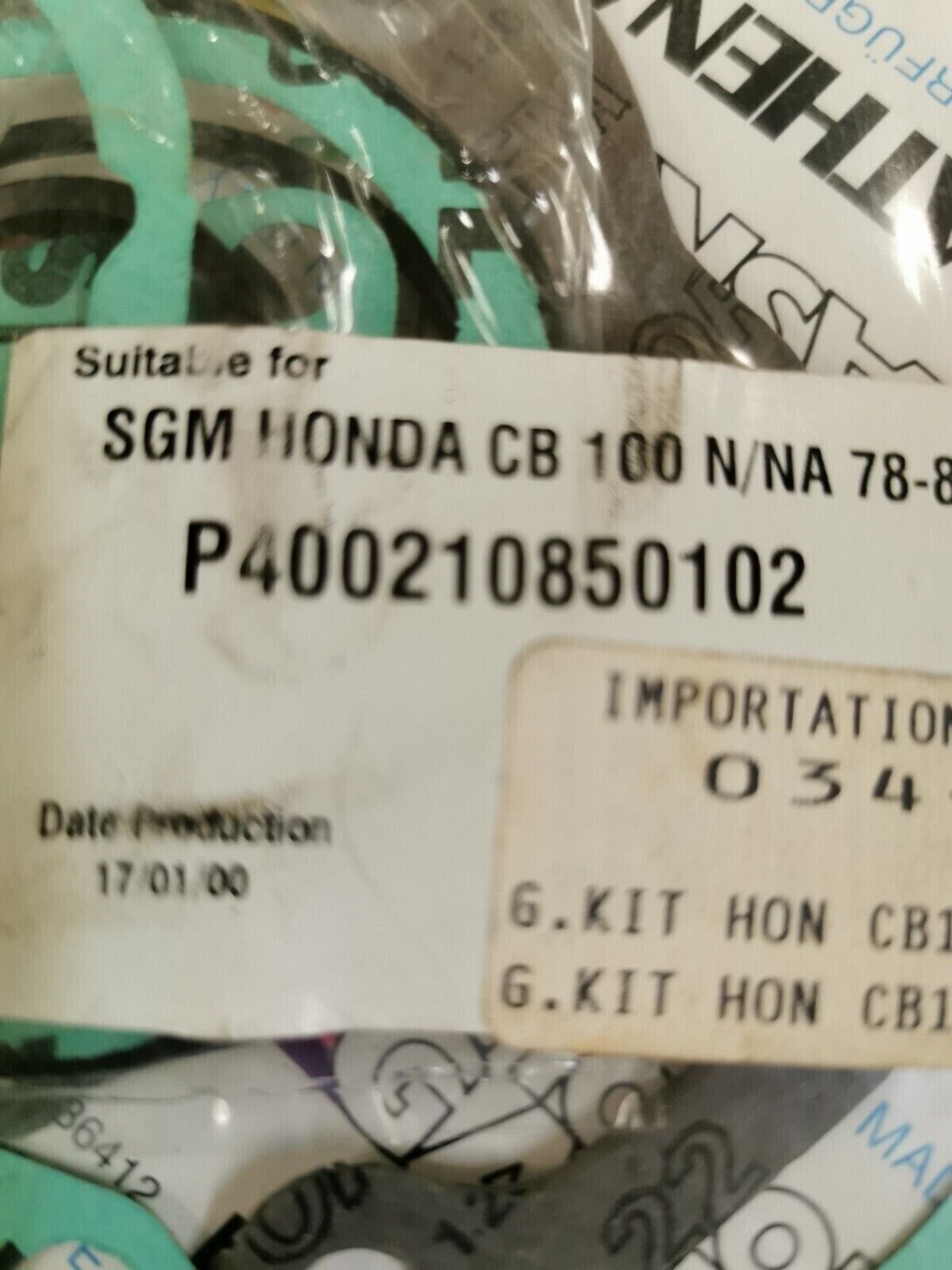 NOS ATHENA HONDA CB100 1978 - 1986 Complete Gasket Kit P400210850102 J28