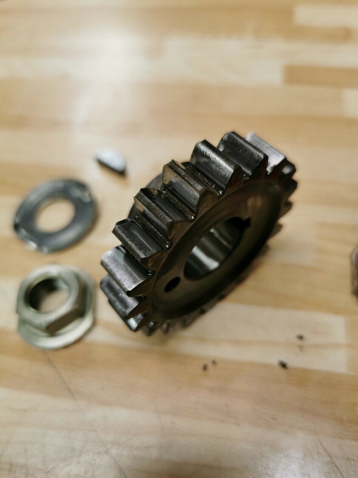 Kawasaki KX250 1981 crankshaft primary drive gear KDX250 1980 1982 1983 1984