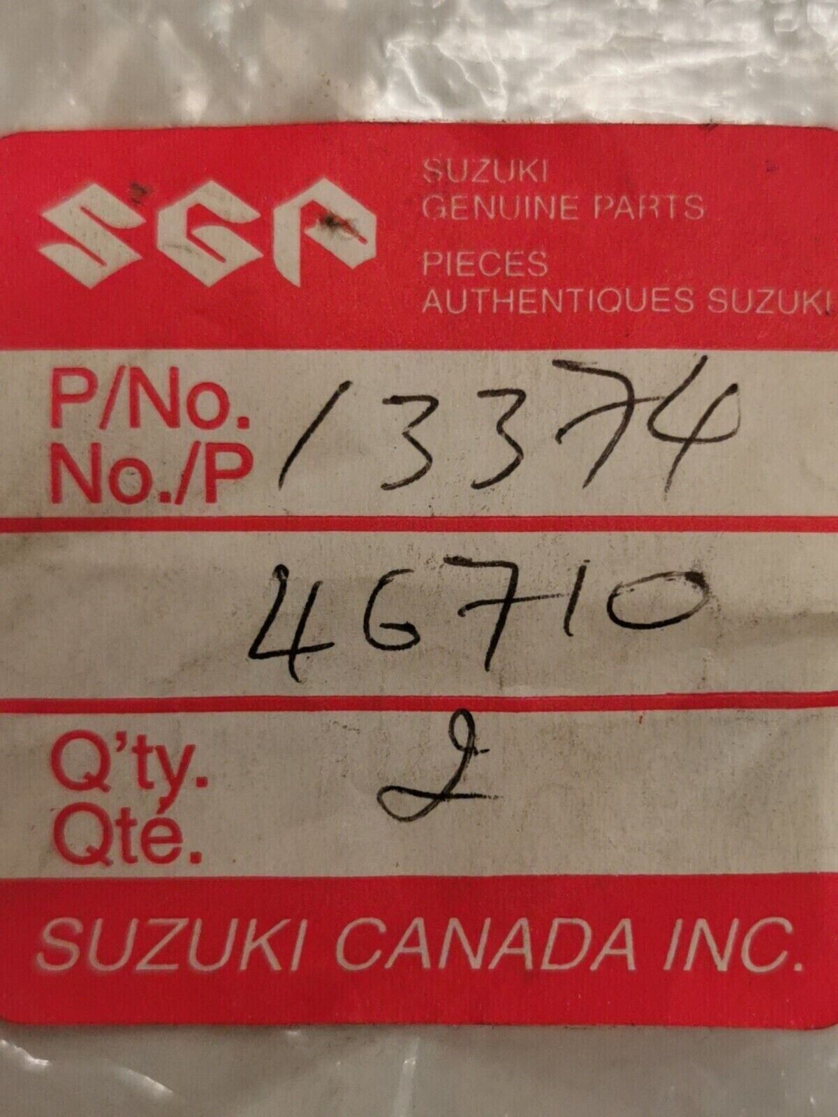 NOS SUZUKI DRZ125 NEDDLE VALVE O RING 13374-46710 S29