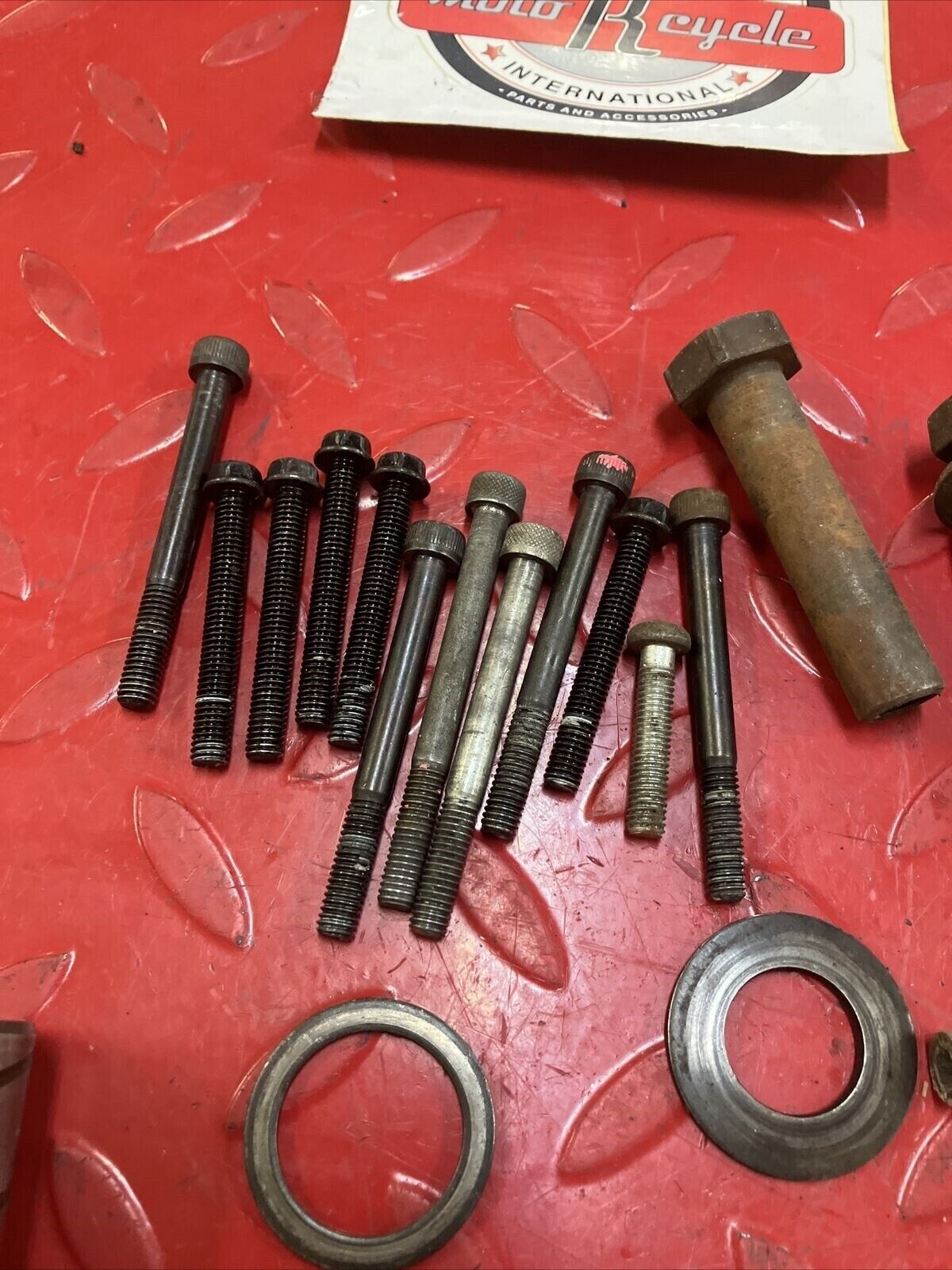 Yamaha DT2 DT250 1972 engine motor crankcase cylinder cover bolt nut hardware