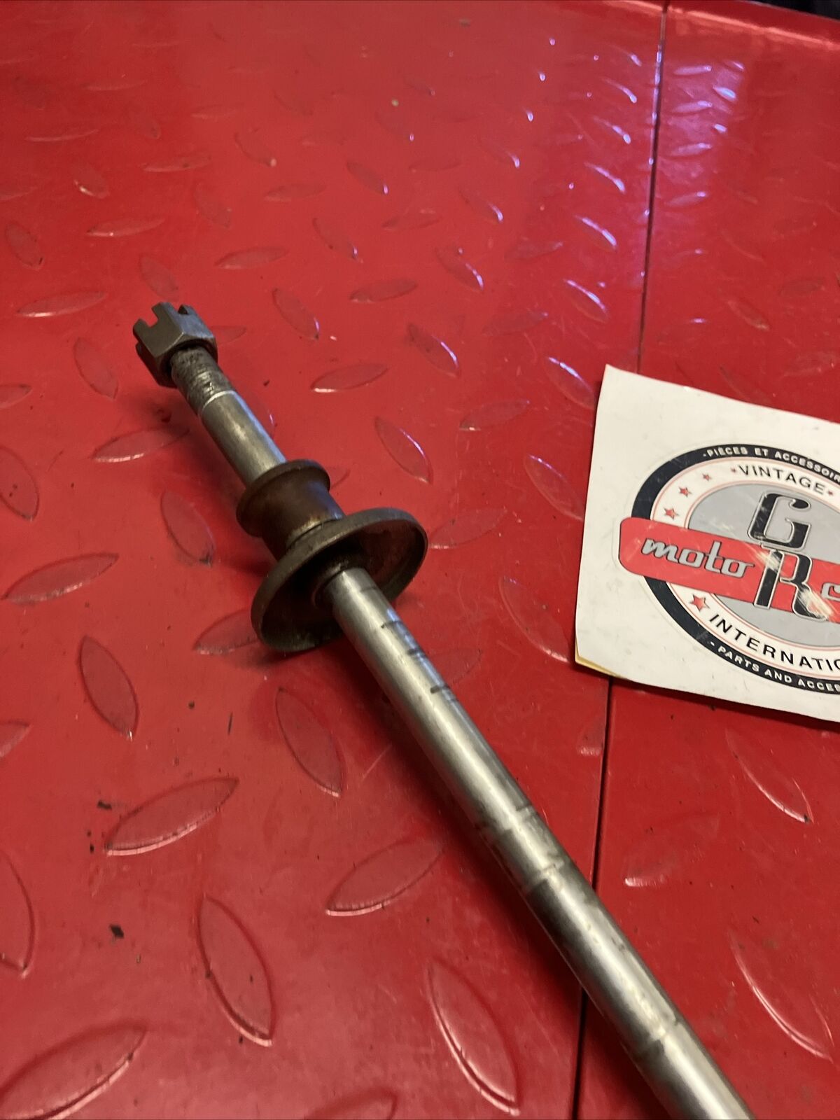 Kawasaki KX125 1980 Front wheel axle bolt shaft spacer collar 1981