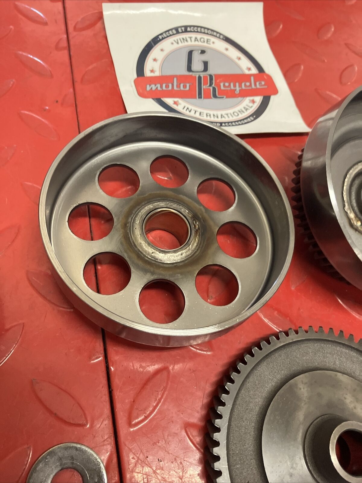Yamaha MJ50 1982 Towny Clutch assembly carrier primary drive driven gear basket