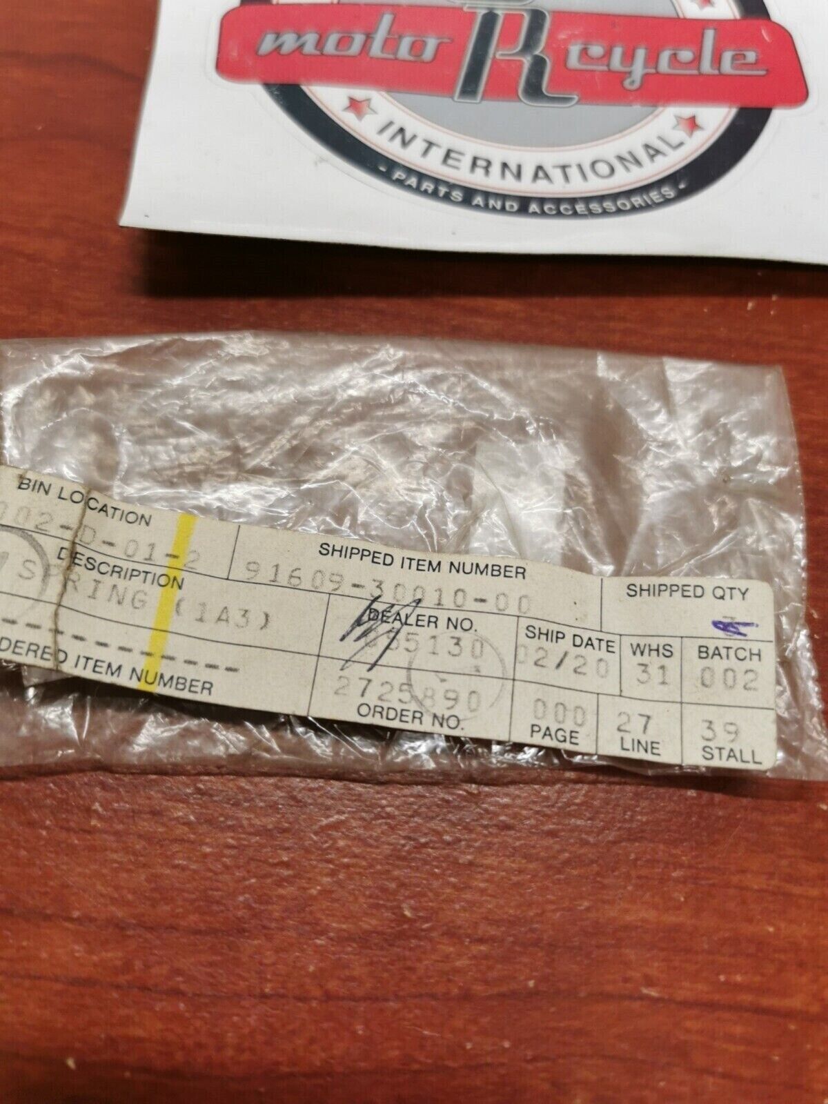 NOS Yamaha 2018 - 2020 VK540 SPRING PIN 91609-30010-00 SUB. 91690-30010-00 Y99