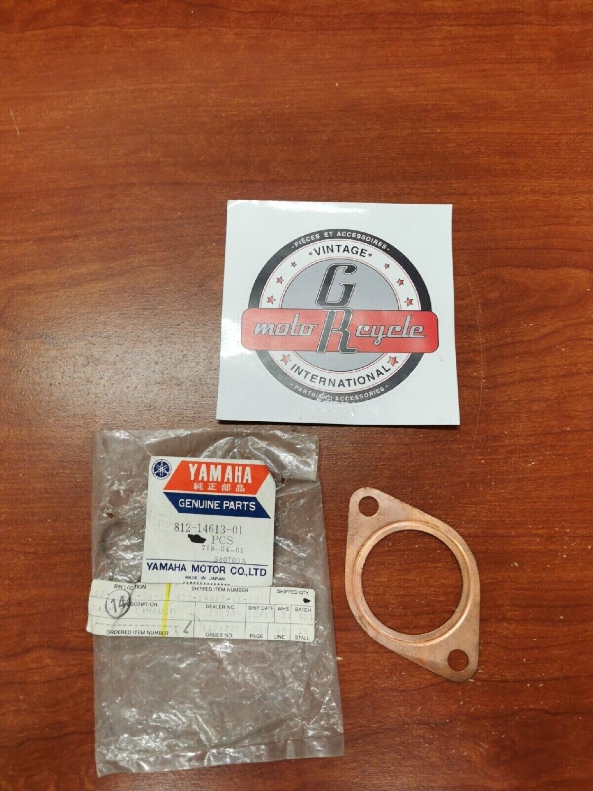 NOS Yamaha 1971 SL292 EXHAUST PIPE GASKET 812-14613-01-00 Y78