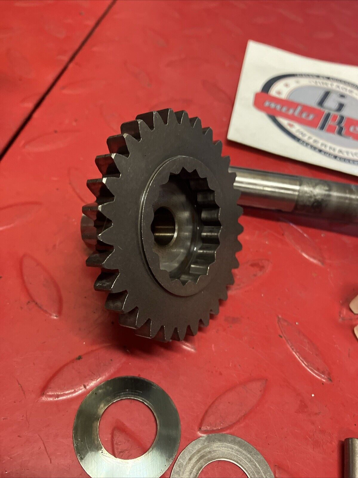 Suzuki RV90 1975 kickstarter kick starter shaft spindle gear
