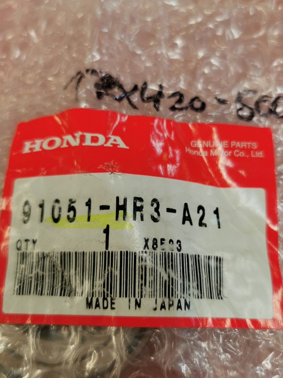 NOS HONDA TRX420 TRX500 2014 - 2022 BEARING 91051-HR3-A21 H15