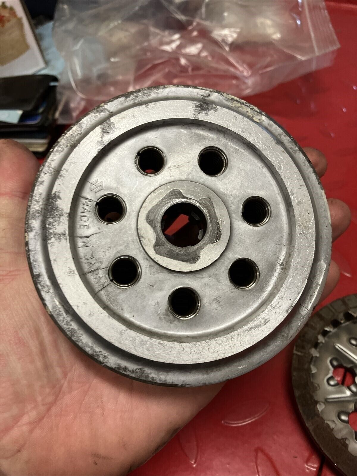 Suzuki DS100 1980 complete clutch assy basket hub pressure plate
