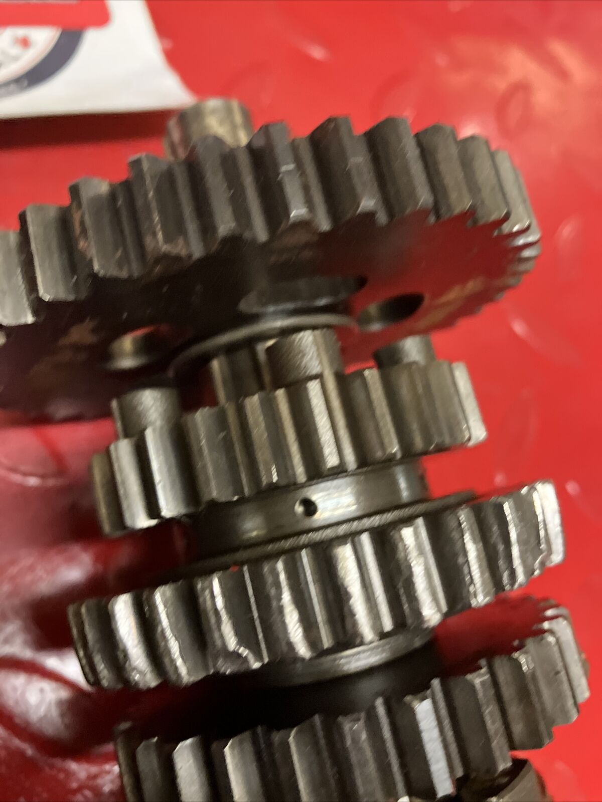 Honda XL350R 1984 transmission mainshaft countershaft main counter shaft gear