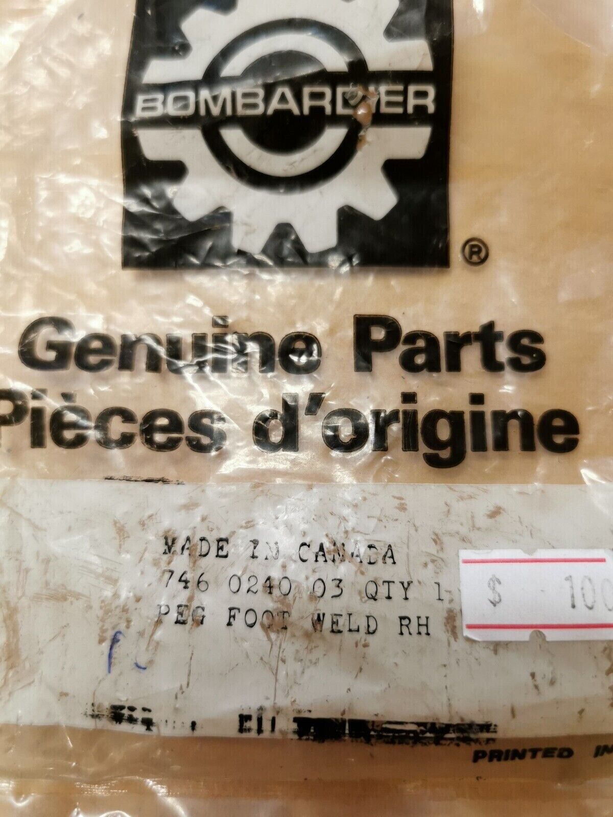 NOS CAN-AM TNT MX RIGHT FOOT PEG 746-024-003 CA2