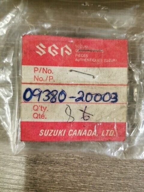 NOS SUZUKI A100 B100 RM100 RM125 RV125 RV125 RV90 TC125 CIRCLIP 09380-20003 S58