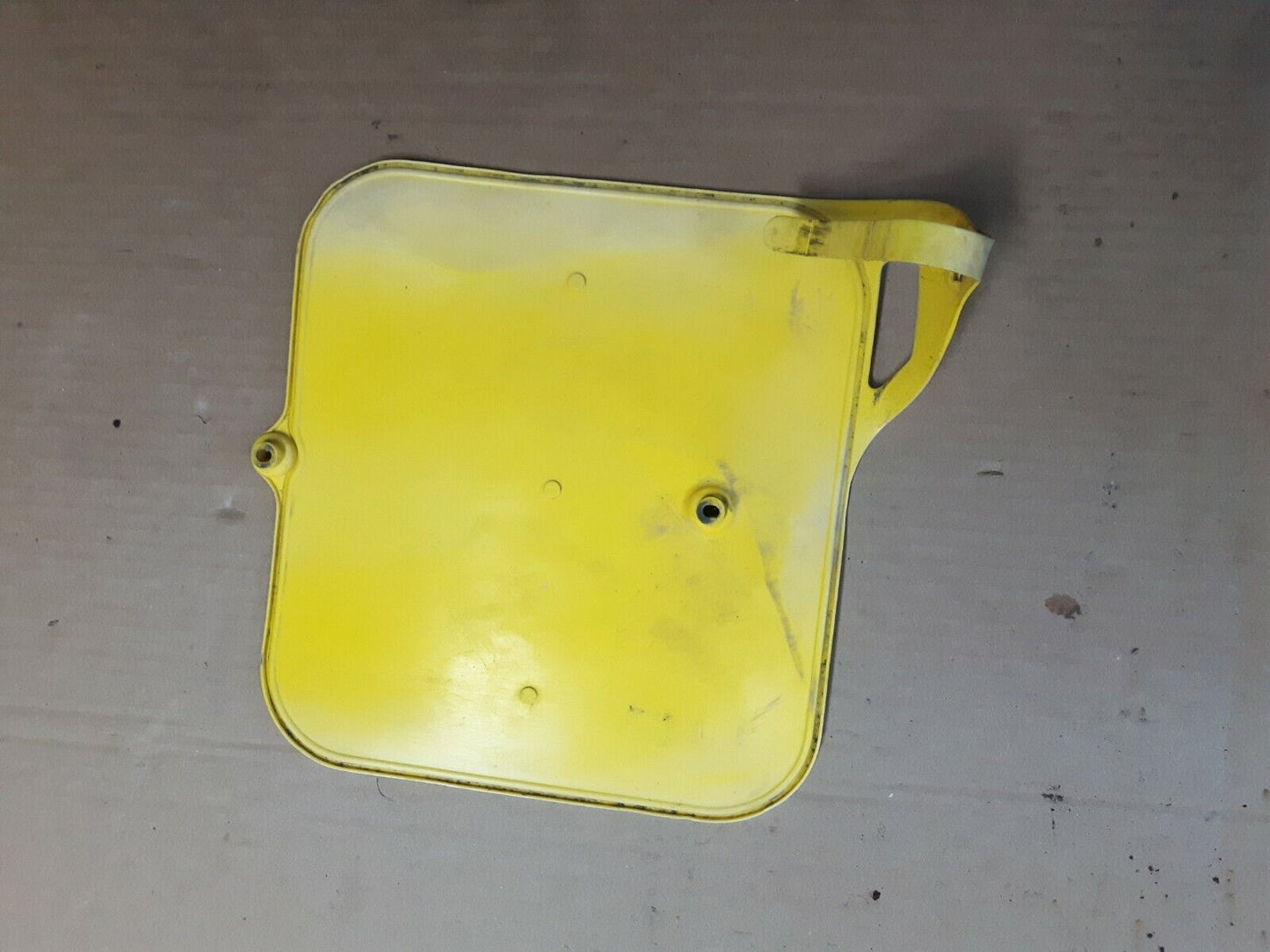 Suzuki RM250 1990 front number plate cover panel 1989 yellow