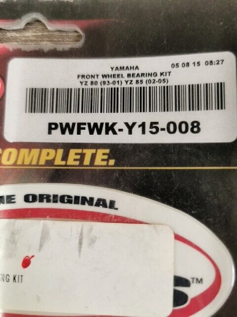NOS PIVOT WORKS YZ80 YZ85 FRONT WHEEL BEARING KIT PWFWK-Y15-008 J53