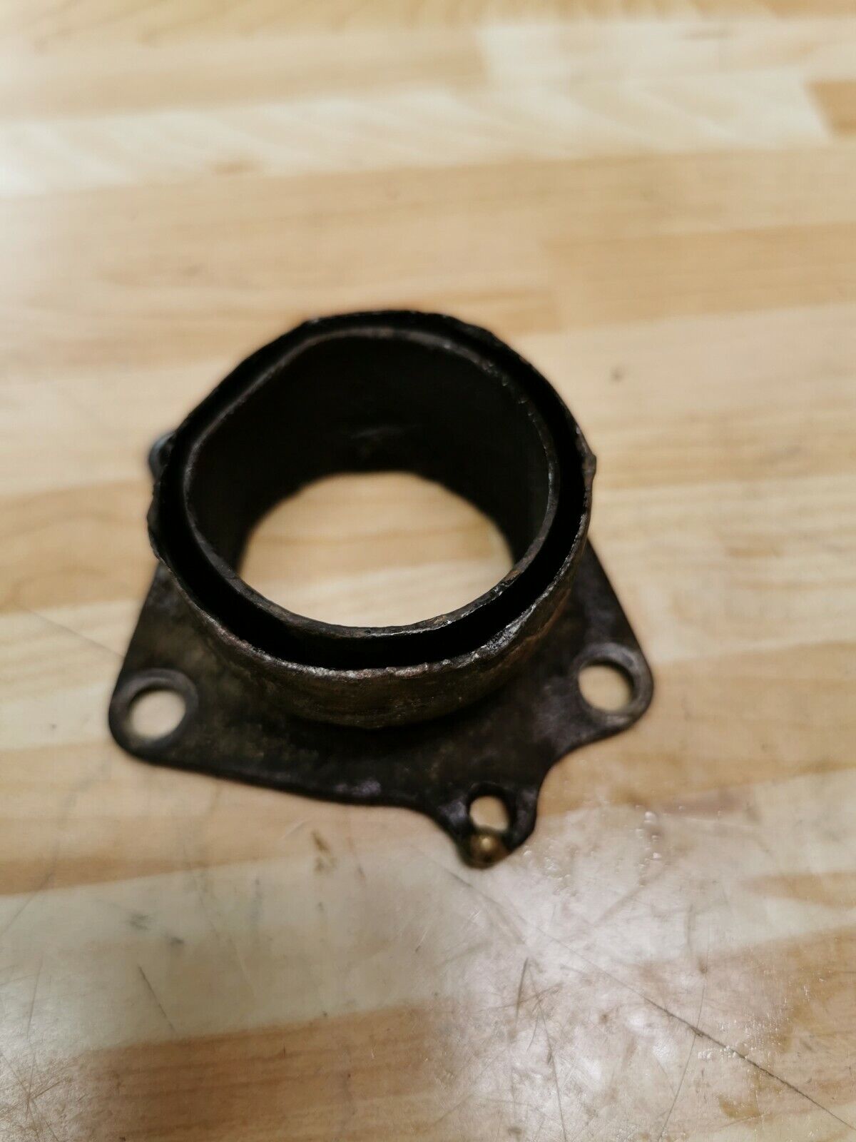 Suzuki RM125 1981 exhaust manifold header pipe flange 1982 1983