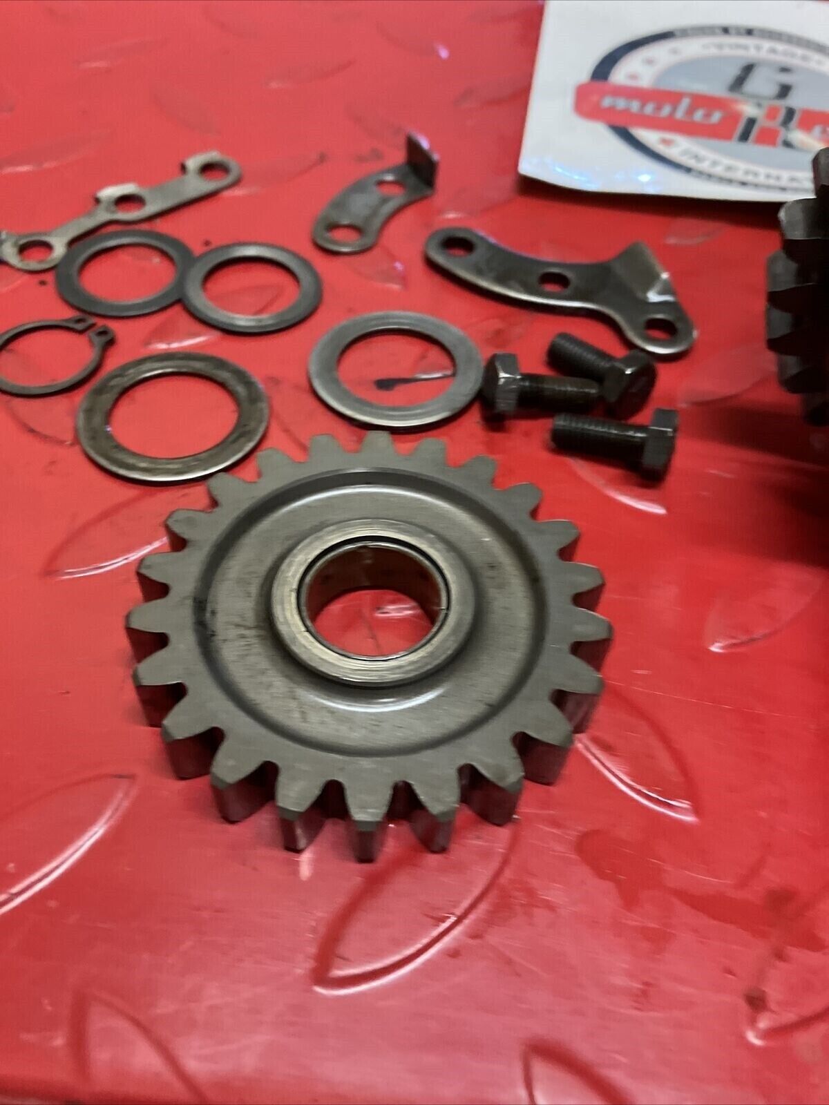 Yamaha DT250 1977 kickstarter kick starter shaft spindle gear assy DT400 1978