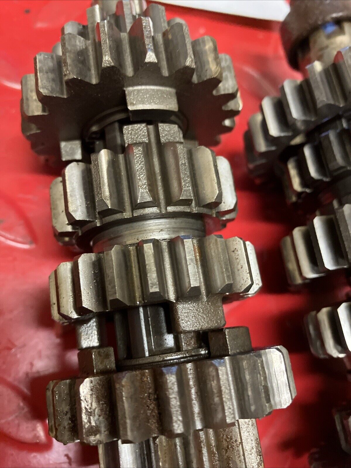 Yamaha YZ125 1983 Transmission mainshaft countershaft gear 1984 1985