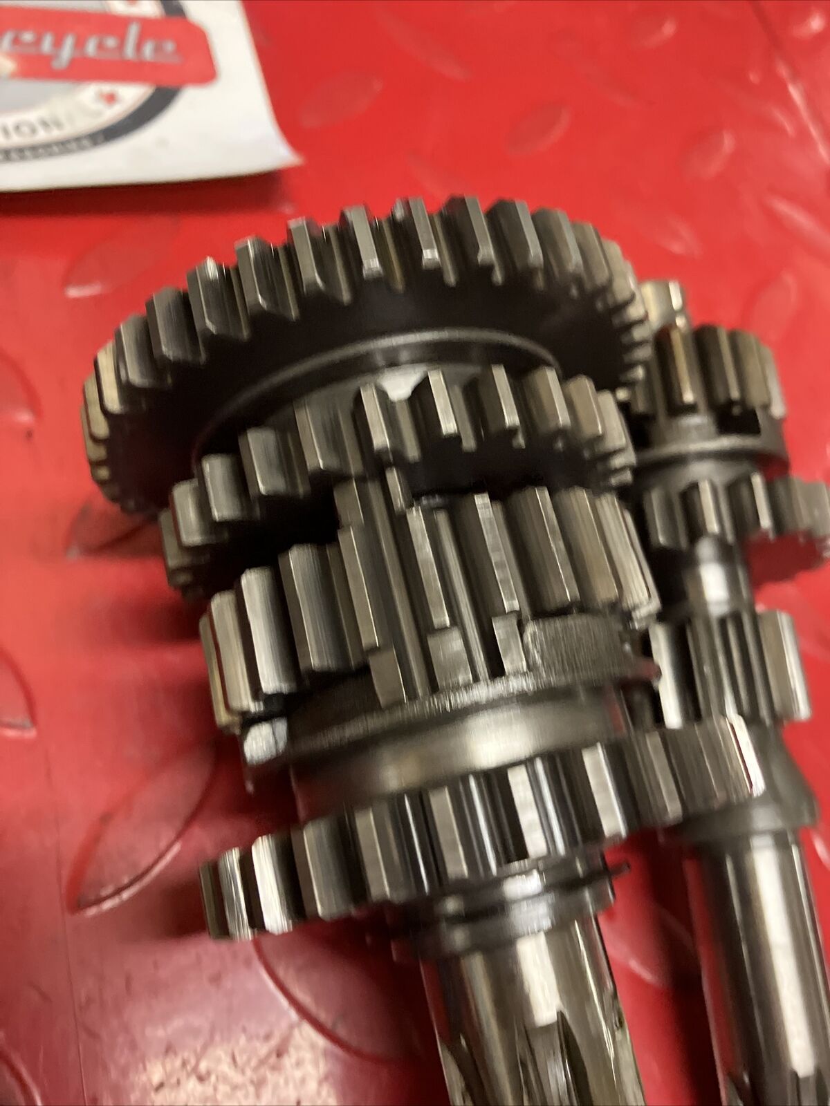 Yamaha U7E 1972 V70 transmission main counter shaft axle gear forks shift drum