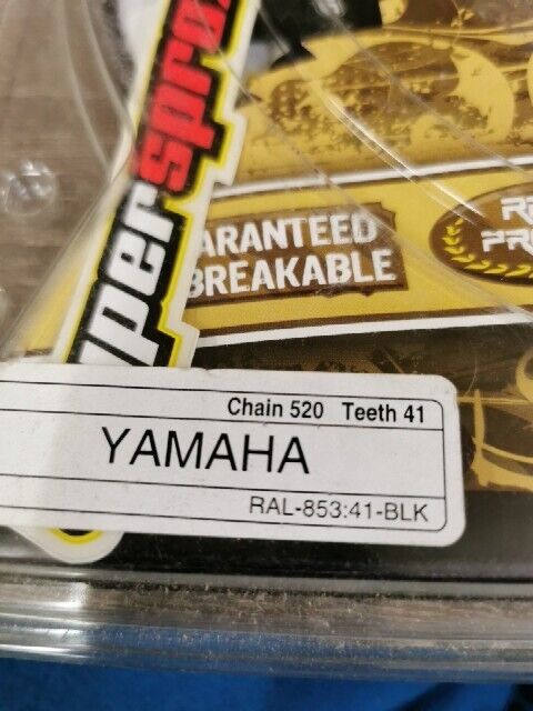 NOS SUPERSPROX YZ125 YZ250 YZ400 TTR250 Drive Sprocket 41T RAL-853-41-BLK J59