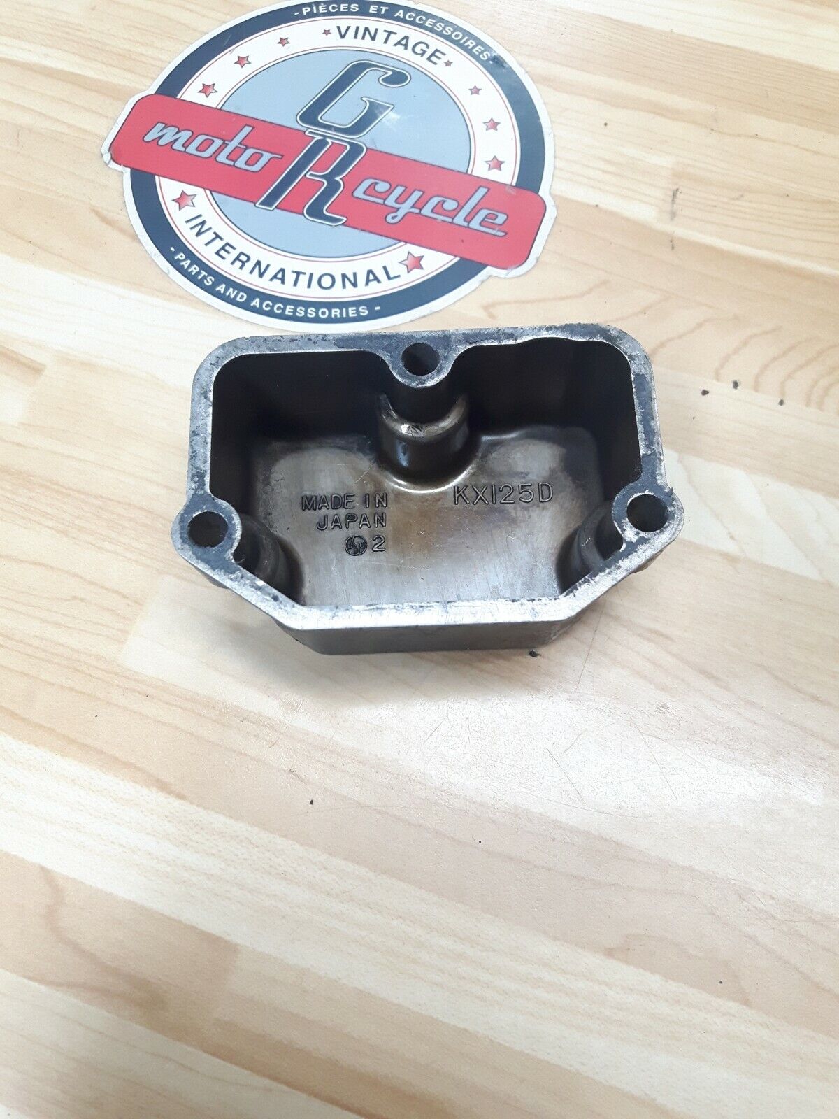 Kawasaki KX125 1986 exhaust power valve resonator left cylinder cover 1985