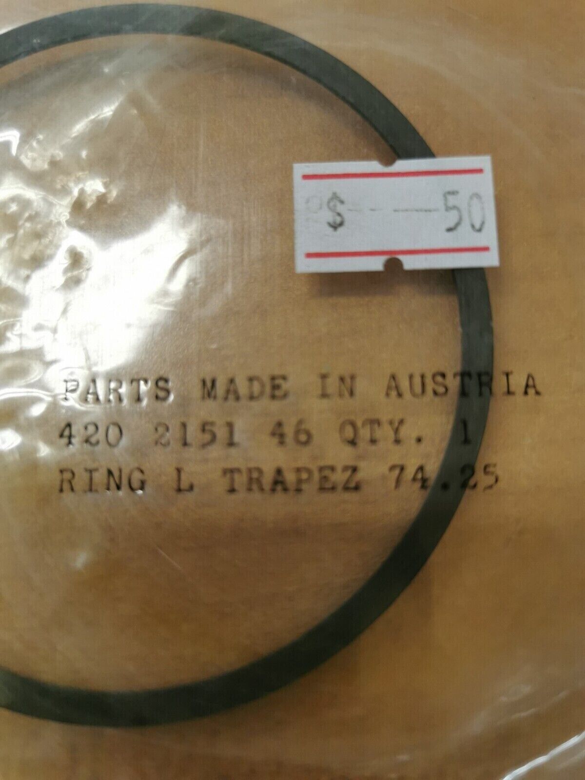 NOS CAN-AM MX PISTON RING 74.25 MM 1ST OVER 420-2151-46 CA2