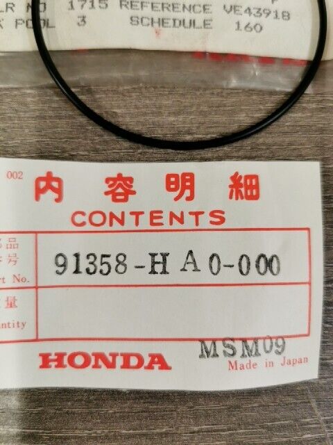 NOS HONDA ATC250ES CBR600F CBR500F O-RING 91358-HA0-000 H113