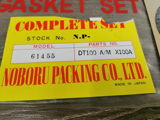 NOS NOBORU NP DT100 X100A INCOMPLETE GASKET KIT SET MODEL 61455 J46