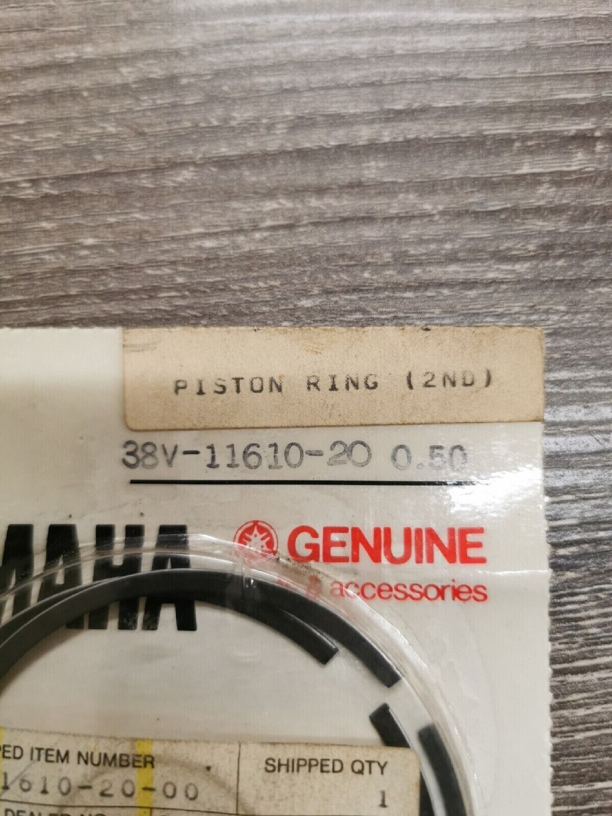 NOS YAMAHA YTZ250N 1985 PISTON RING 2ND OS 38V-11610-20-00 Y51