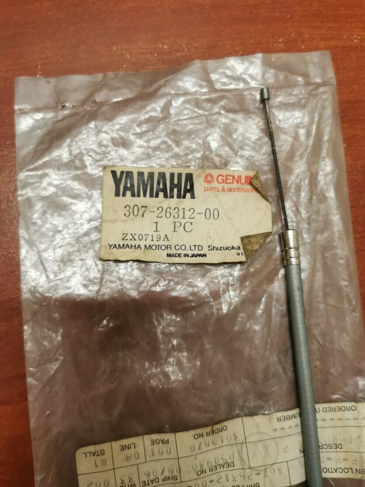 NOS Yamaha 1972 LS2 THROTTLE CABLE 2 307-26312-00-00 Y86