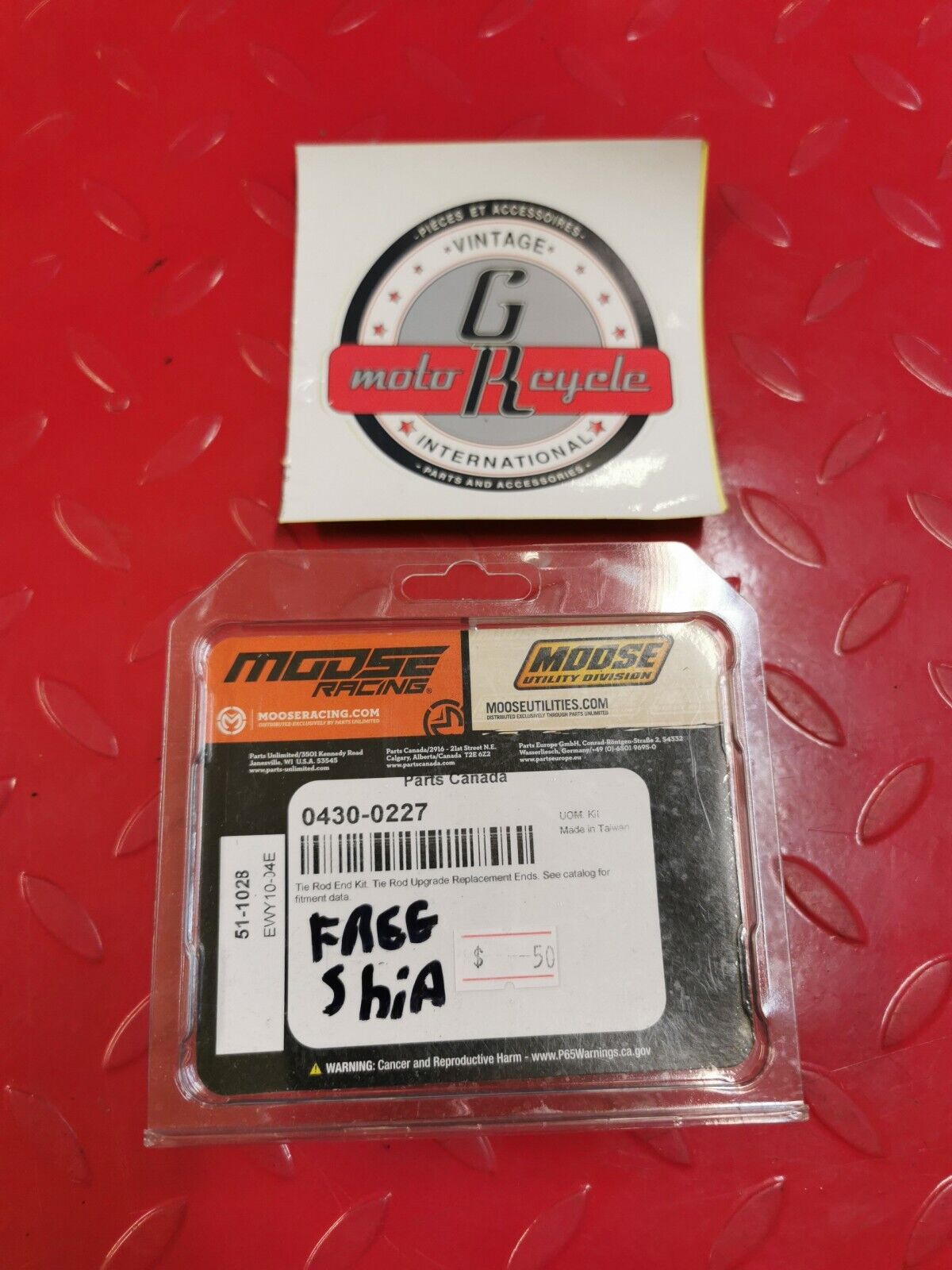 NOS MOOSE YFZ450 YFM700 All Balls Tie Rod End Kit 0430-0227  51-1028 J2