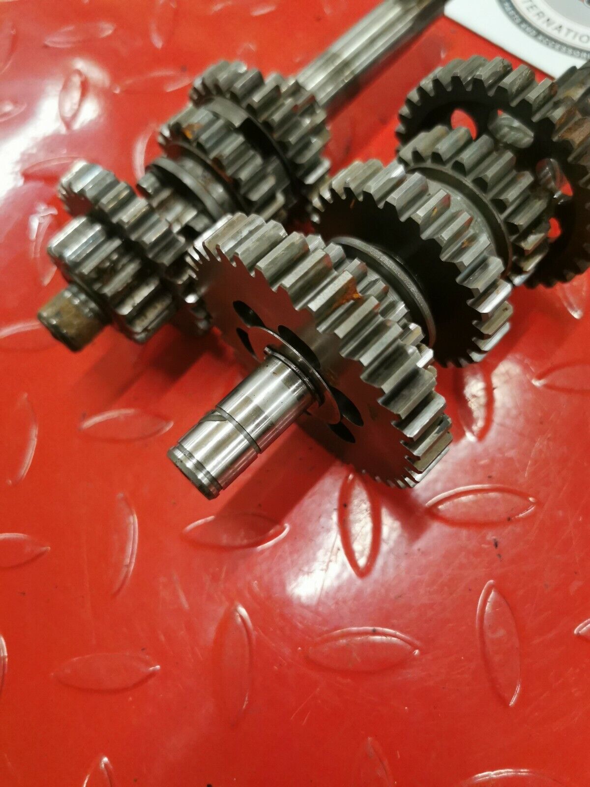 Yamaha MX100 1980 transmission mainshaft countershaft main counter shaft gear