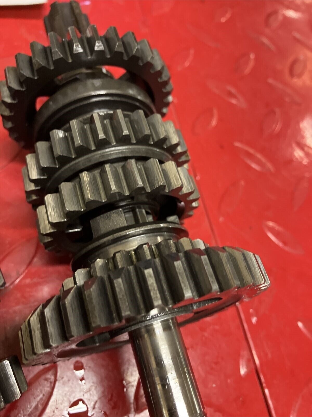 Suzuki DS100 1978 transmission gearshift gear shift drum cam forks axle shaft