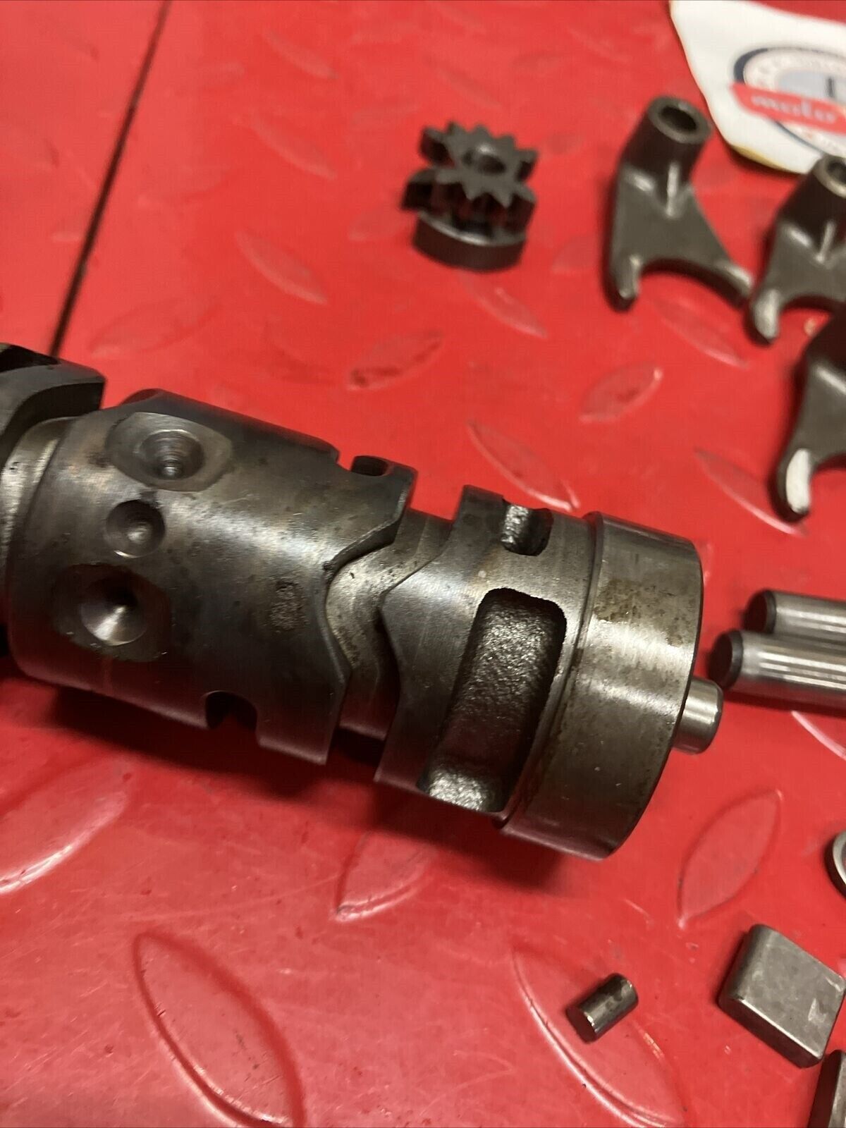 Suzuki DS100 1980 transmission gearshift gear shift drum cam forks axle shaft