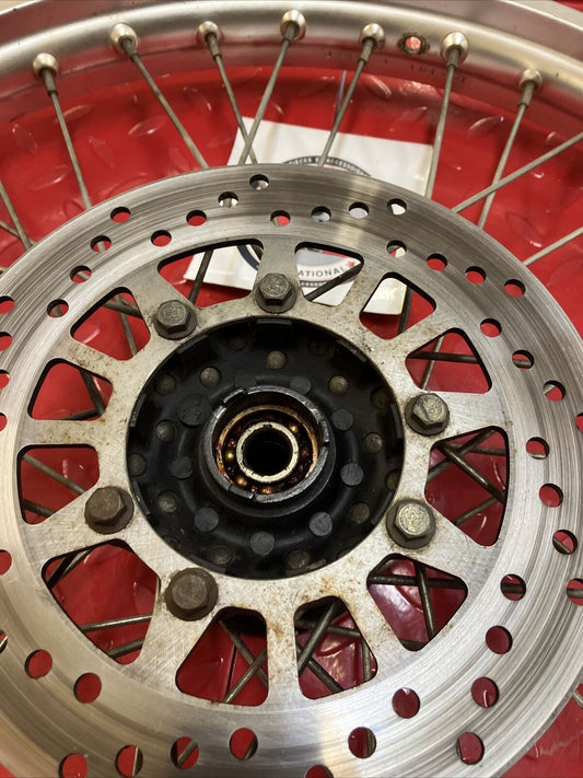 Yamaha DT200 1984 front wheel hub spoke rim disk