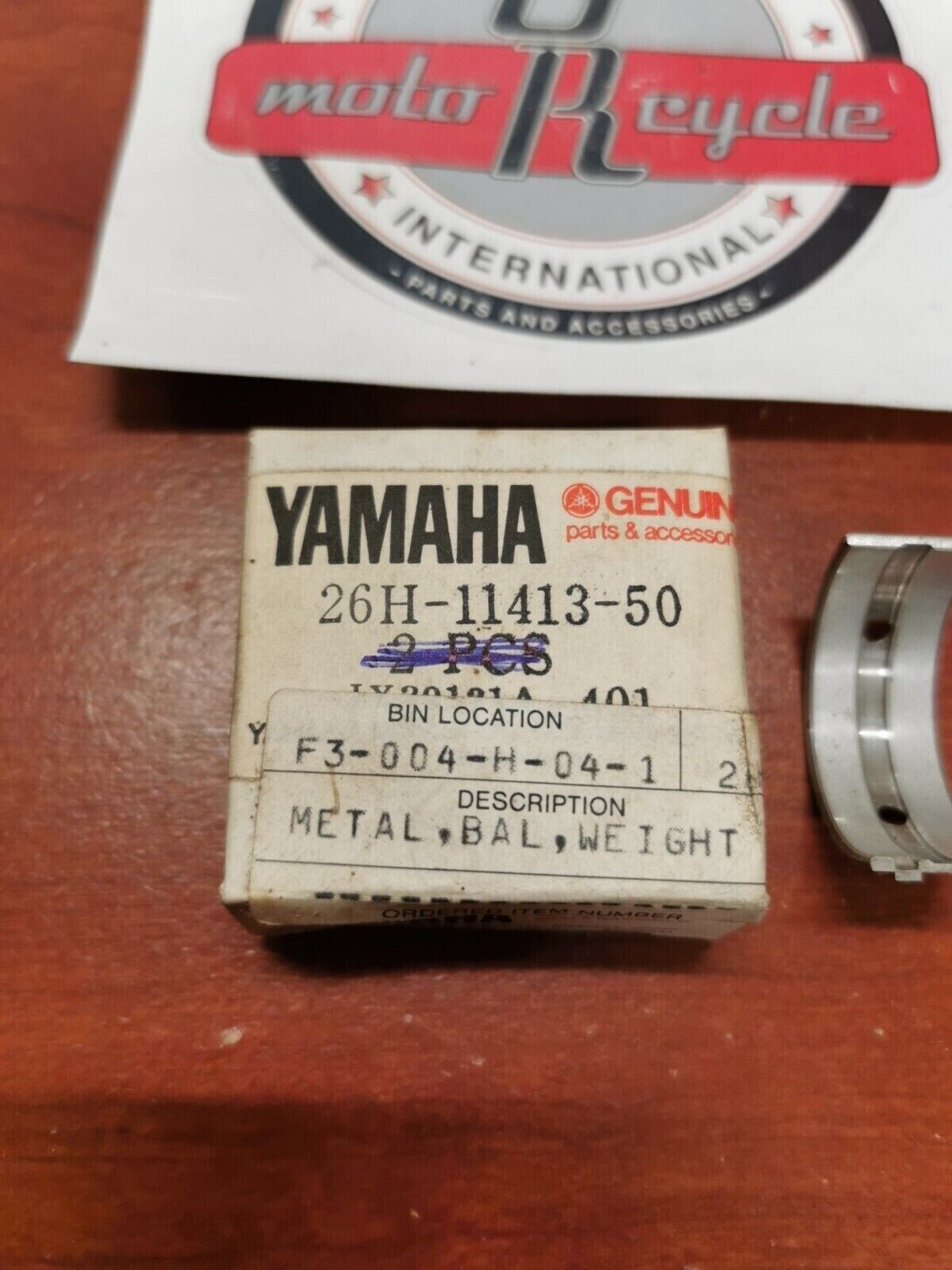 NOS Yamaha BALANCE WEIGHT PLANE BEARING 26H-11413-50-00 SUB. 26H-11413-52-00 Y98