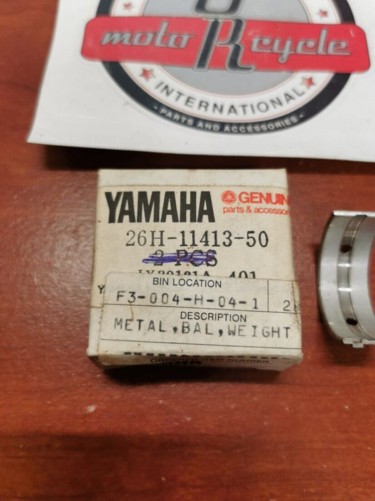 NOS Yamaha BALANCE WEIGHT PLANE BEARING 26H-11413-50-00 SUB. 26H-11413-52-00 Y98