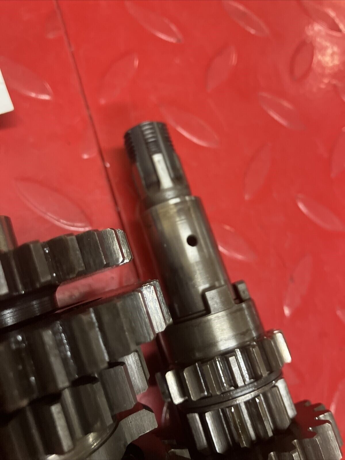 Suzuki RV125 1975 transmission shaft gear gearshift gear shift drum cam forks