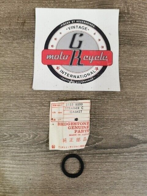 NOS BRIDGESTONE  GTR GTO 175 200 350  PETCOCK STRAINER CUP GASKET 5183-8000 B1