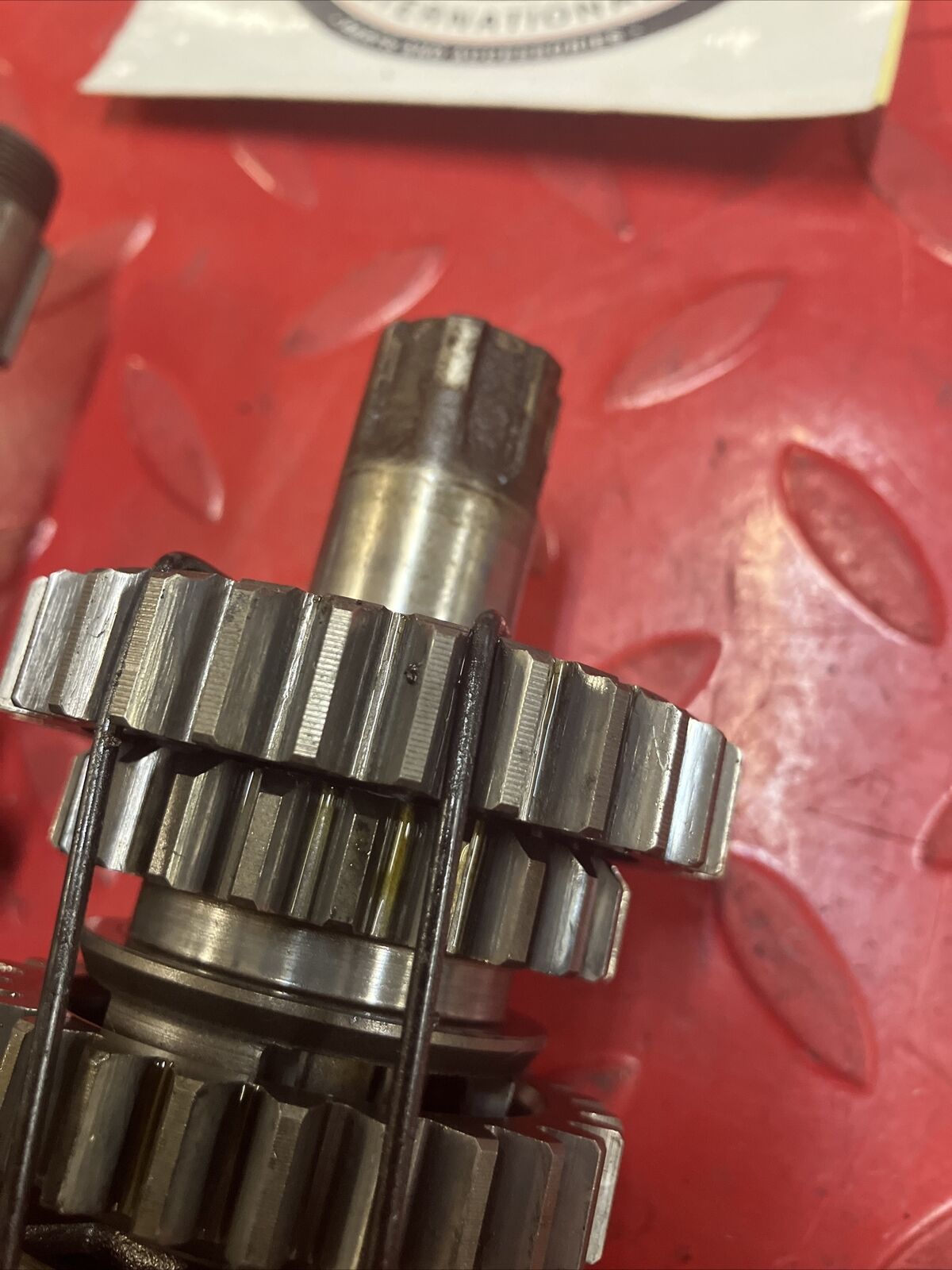 Honda CR125R 1984 transmission mainshaft countershaft gear 23210-KA3-740