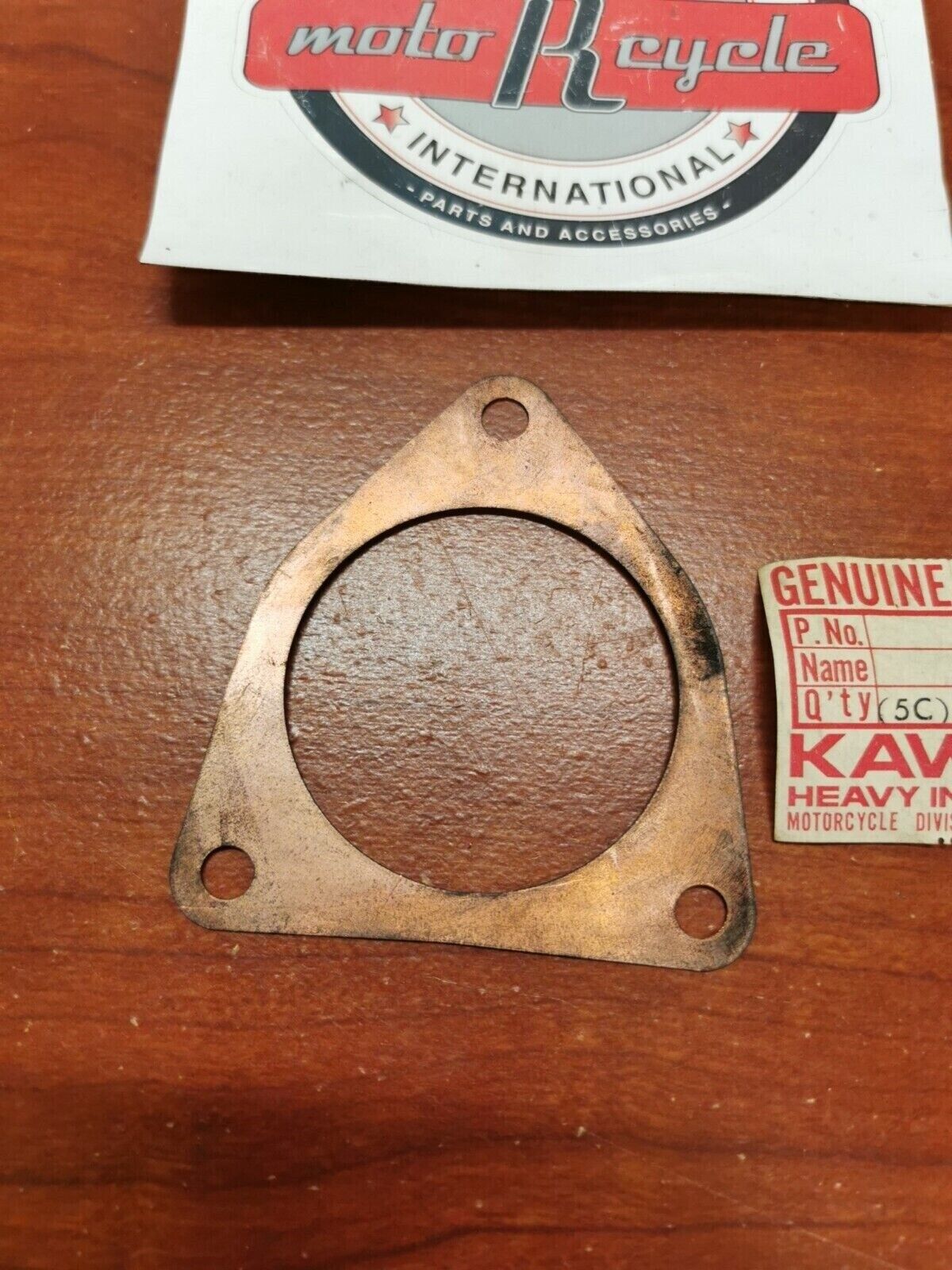 NOS Kawasaki 1974 - 1976 KX250 1975 1976 KX400 EXHAUST PIPE GASKET 18050-010 K36