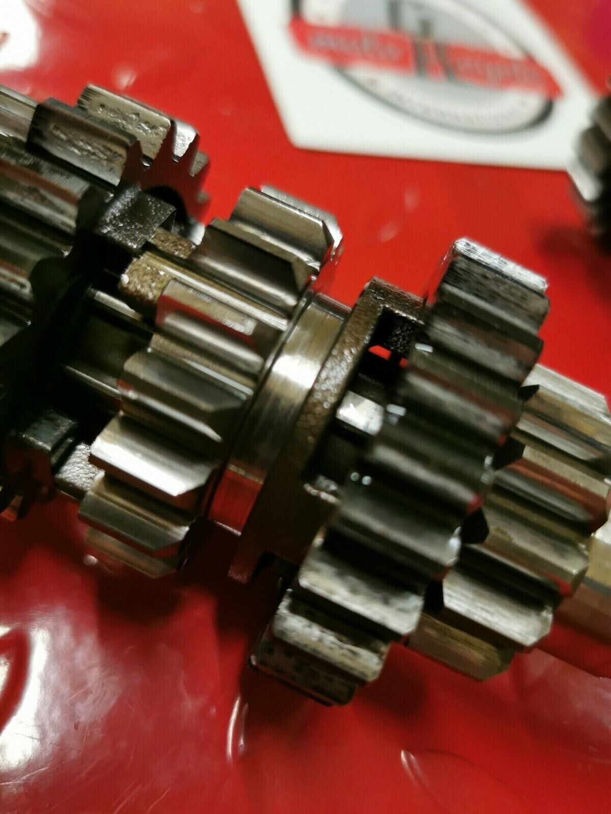 Suzuki RM250 1990 transmission mainshaft countershaft main counter shaft gear