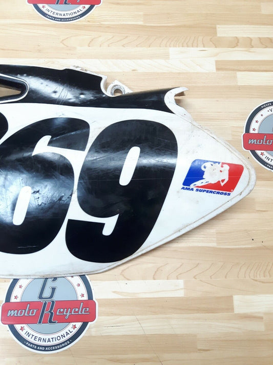 Yamaha YZ250F 2007 Left side cover panel number plate plastic fairing 2006 -09 G