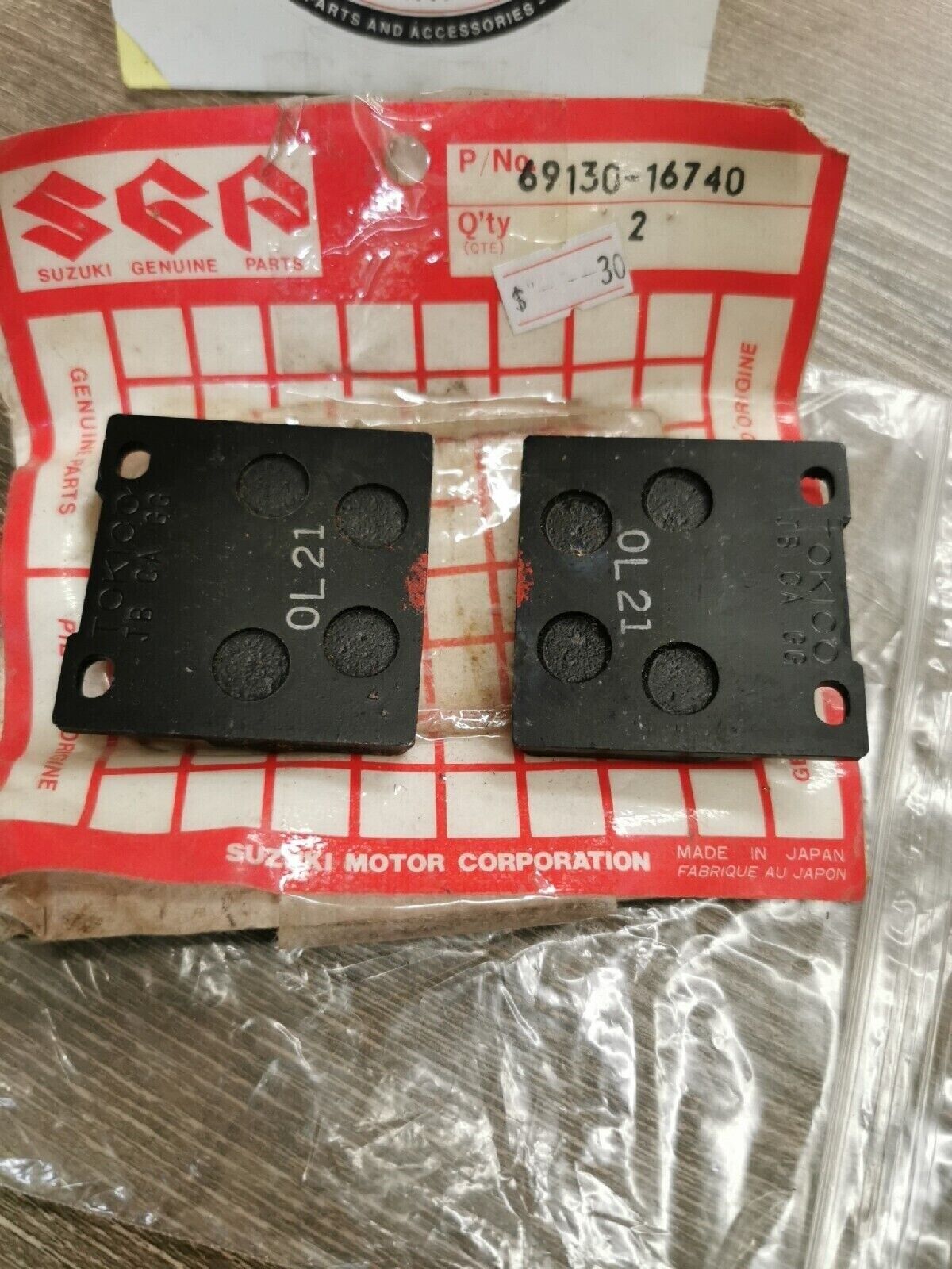 NOS SUZUKI PAD SET 69130-16740 SUB BY 69100-06810 S12