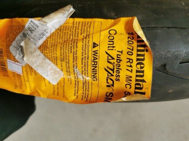 NOS CONTINENTAL CONTI ATTACK SM 120/70R17 M/C 58H MOTORCYCLE TIRE 0244113