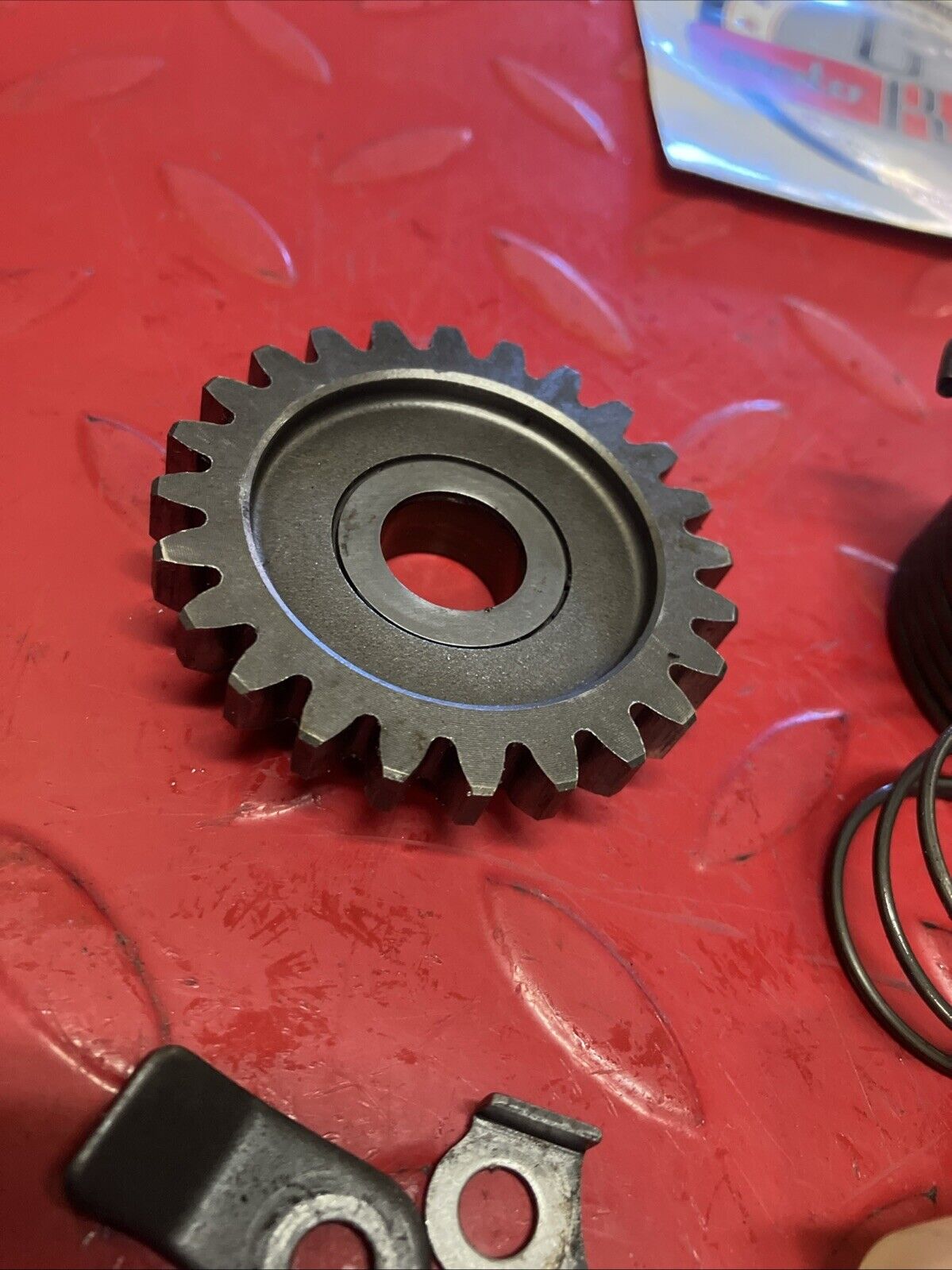 Suzuki RM125 1983 kickstarter kick starter spindle gear shaft Spring 2