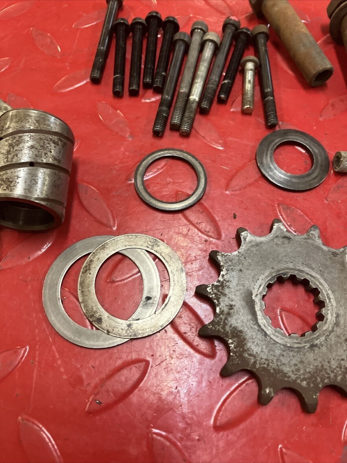 Yamaha DT2 DT250 1972 engine motor crankcase cylinder cover bolt nut hardware